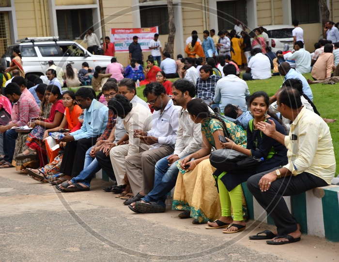 College Students along with their parents during MBBS Counselling