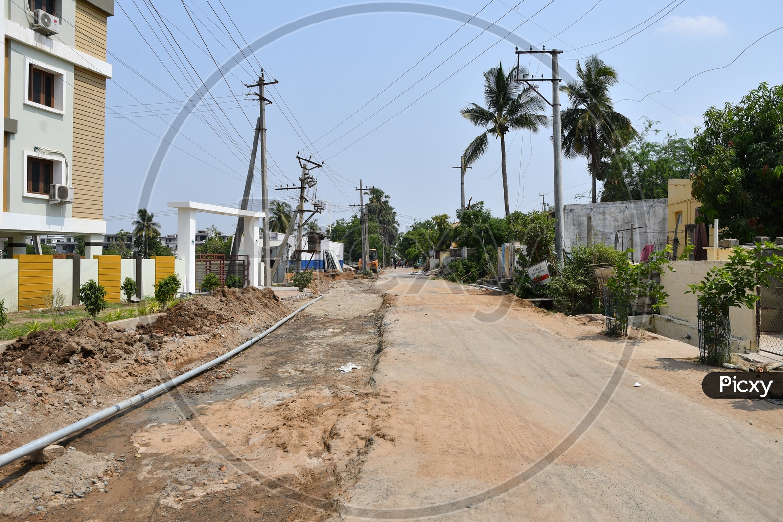 Road Extension Work in Progress at AP Chief Minister Y.S. Jaganmohan Reddy Residence