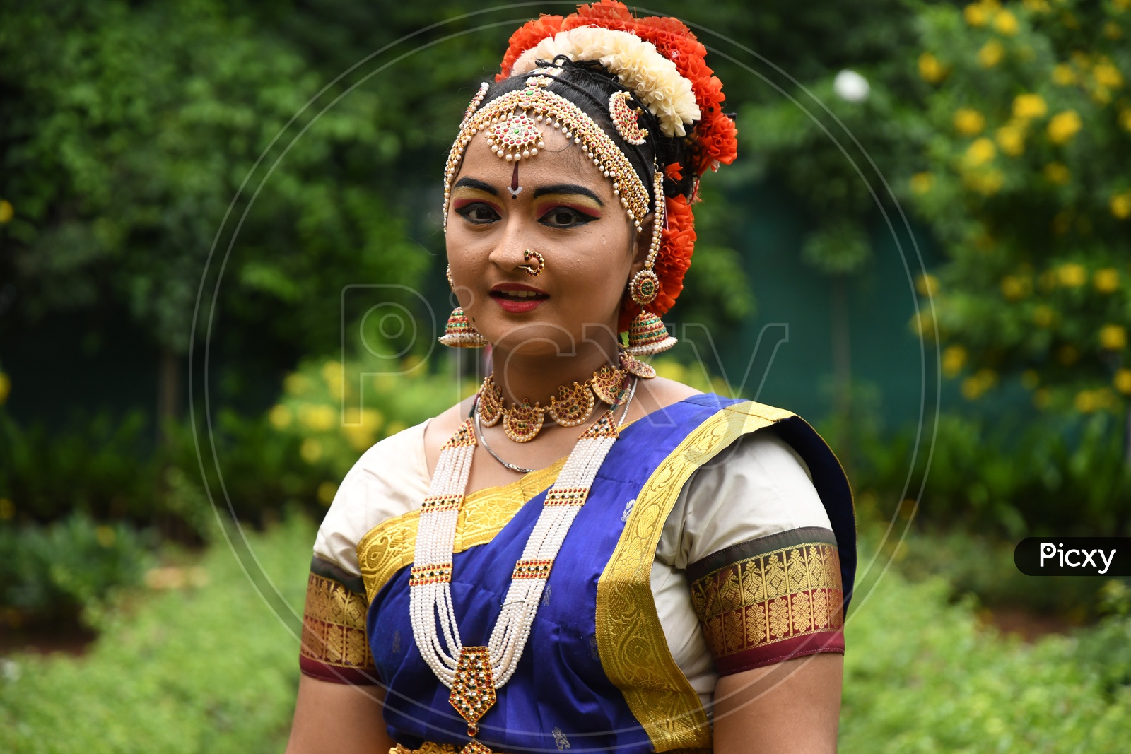 Indian Girl in a Traditional Dancer Attire