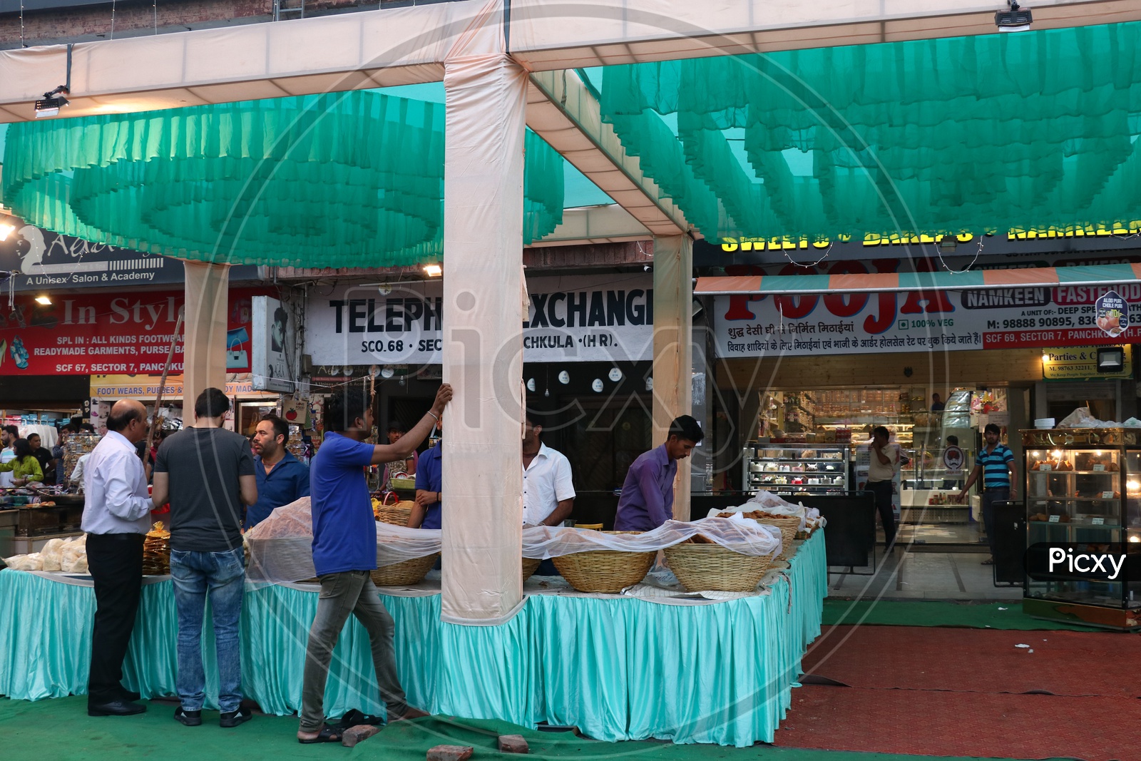 Street Food Vending Stalls During Festival Season