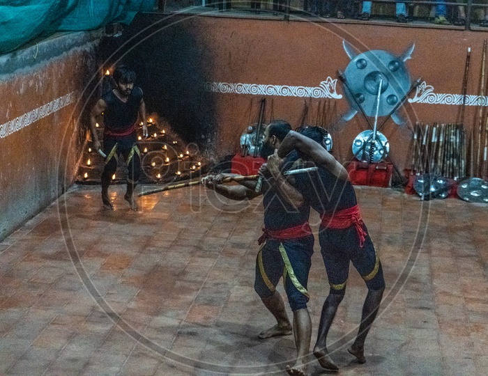 Indian  Martial Arts Kalariya Pattu  Performance By Kerala  Man  in a Show