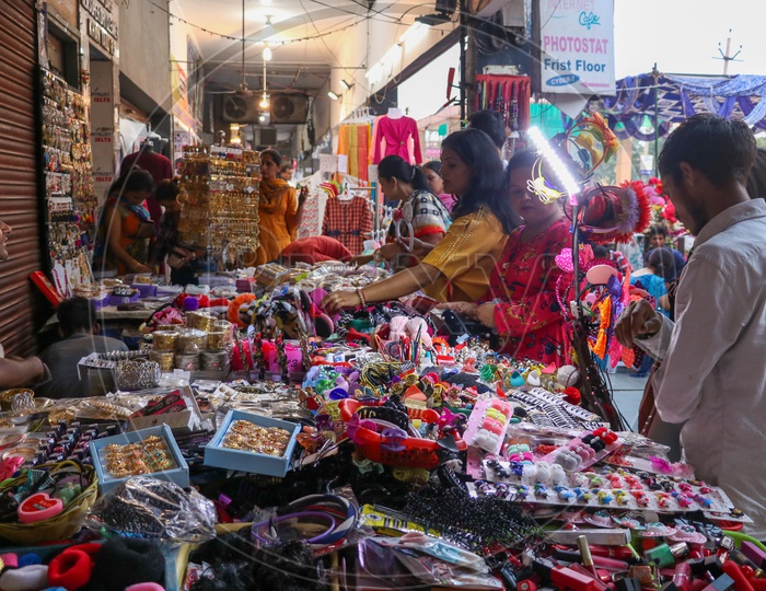 Indian Woman Buying Bangles From a Store