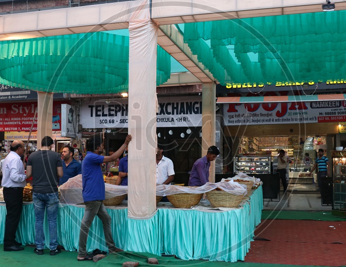 Street Food Vending Stalls During Festival Season