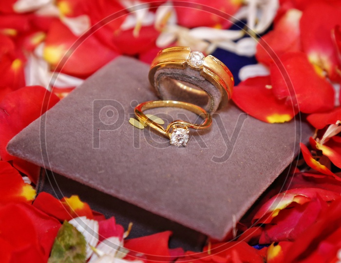 Traditional Indian Wedding Engagement Gifts Gold Ring Ceremony Stock Photo  | Adobe Stock