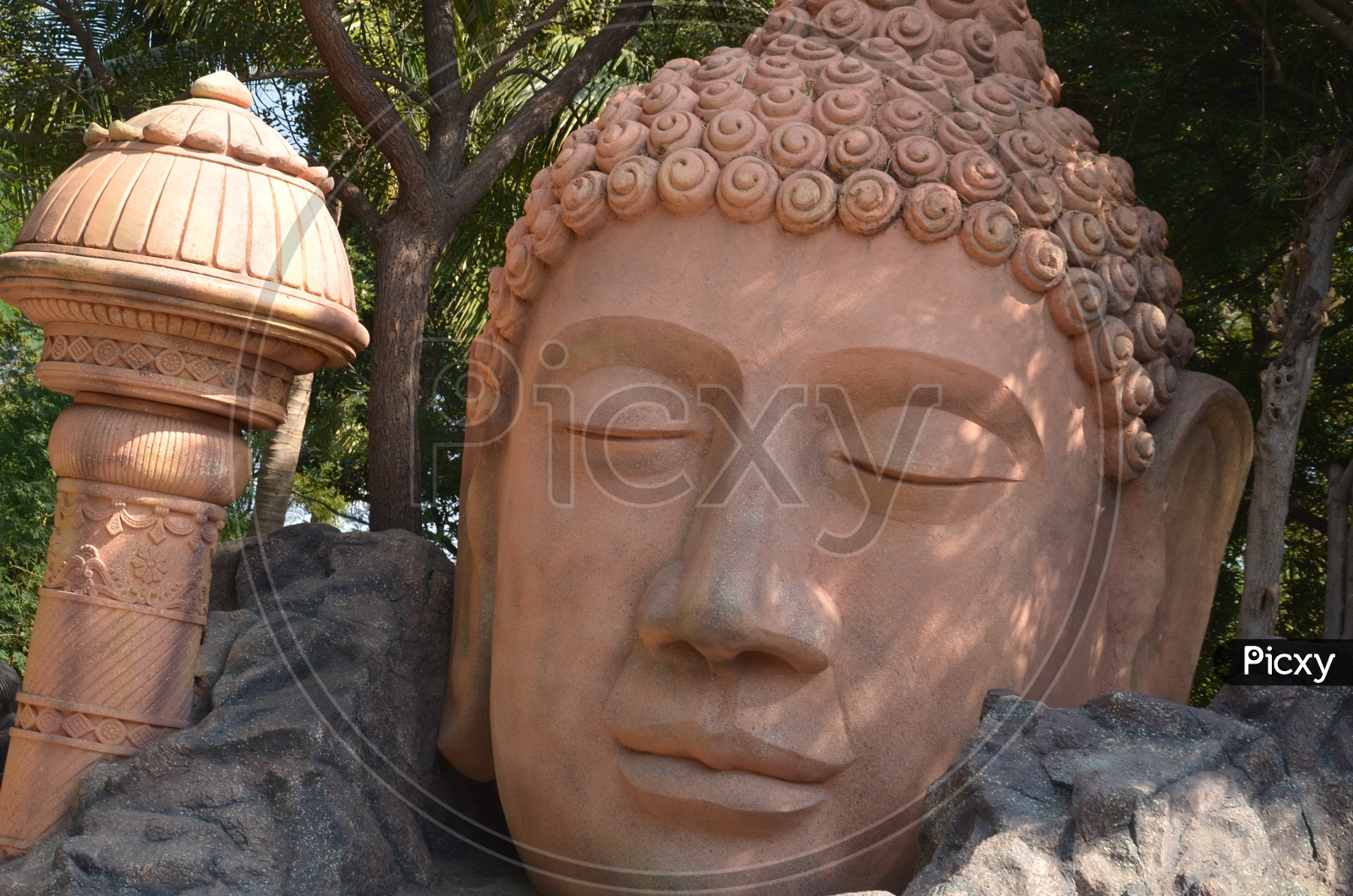 Lord Buddha Statues In Ramoji Film City