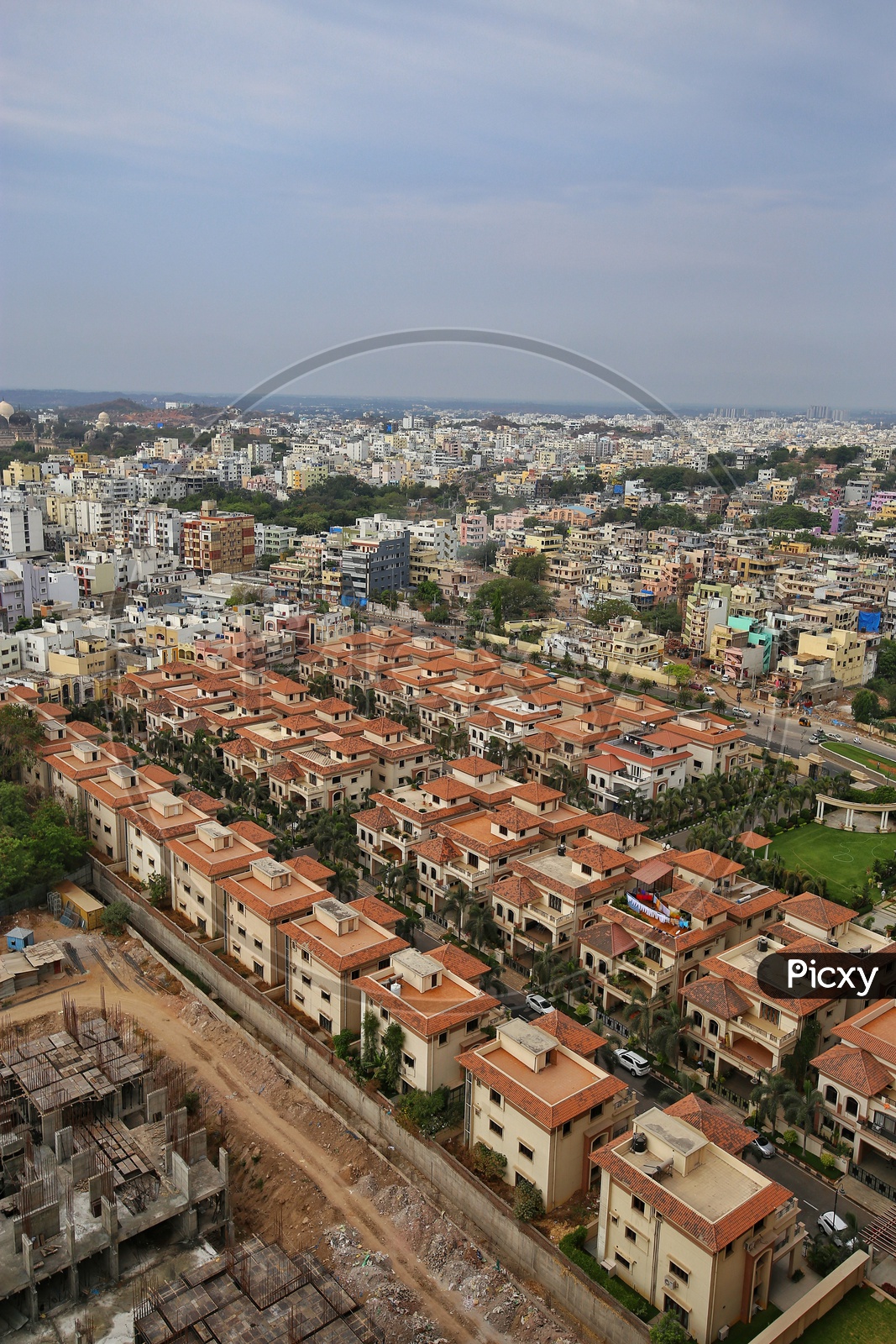 Aerial View Of Aditya Empress Heights Residential Apartments Or High Rise Buildings