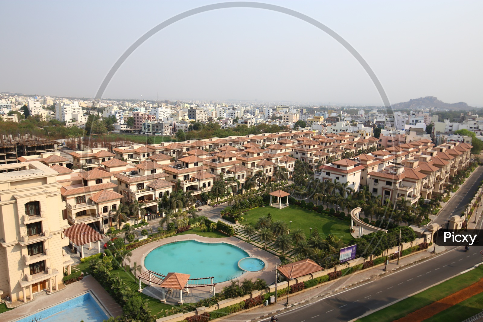 Image of Aerial View Of Aditya Empress Heights With Apartment6 BuildingsFH901514Picxy