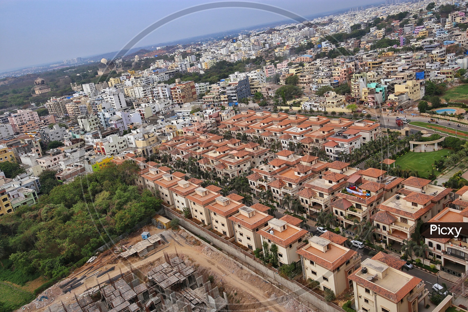 Image of Aerial View of Aditya Empress Heights Residential Apartments Or High Rise Buildings