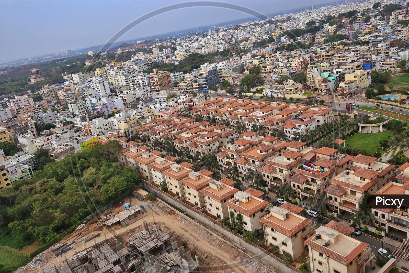 Aerial View of  Aditya Empress Heights Residential Apartments Or High Rise Buildings