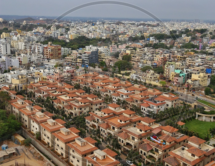 Aerial View Of Aditya Empress Heights Residential Apartments Or High Rise Buildings