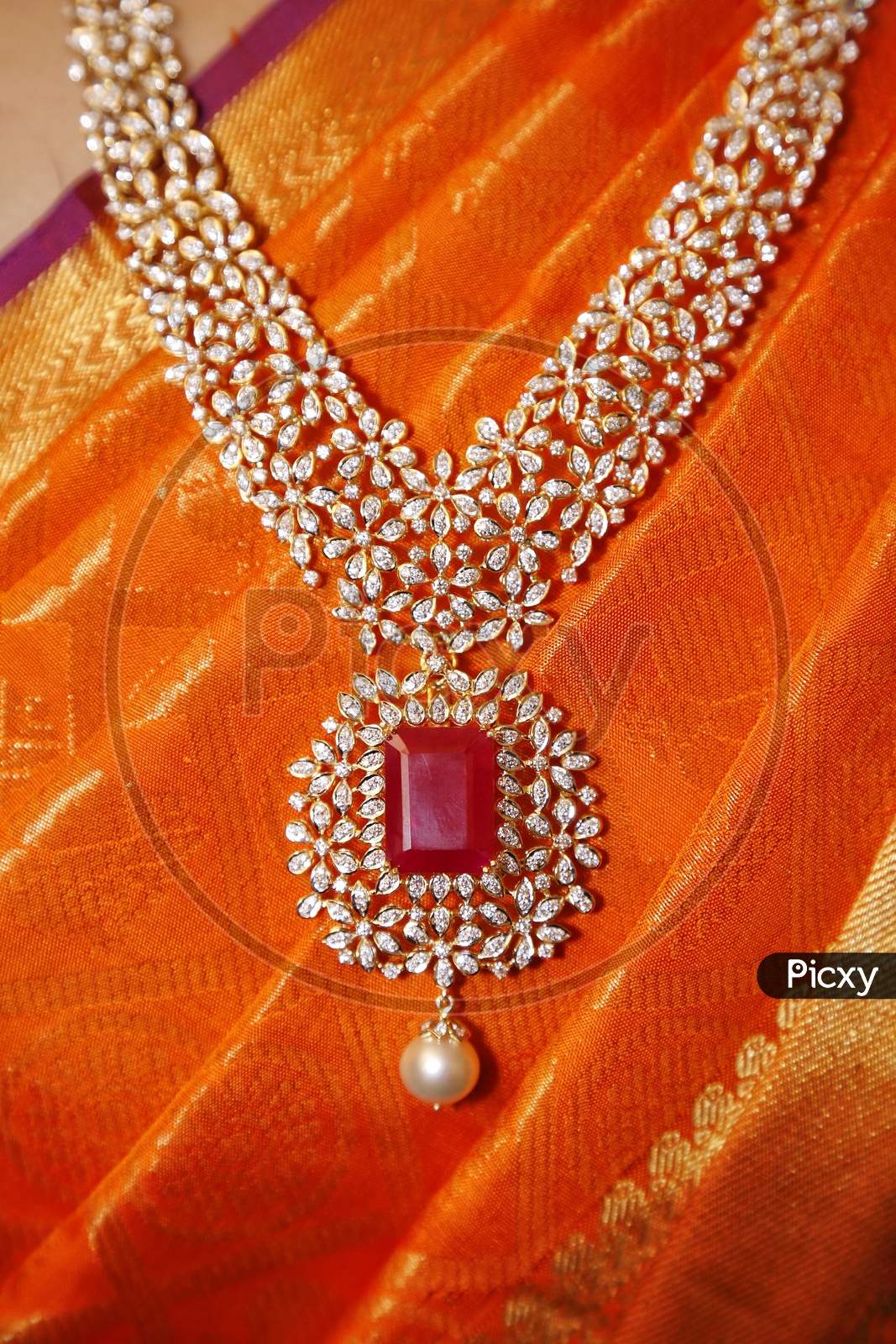 Gold Jewelry or Necklace For bride In Indian Telugu Wedding