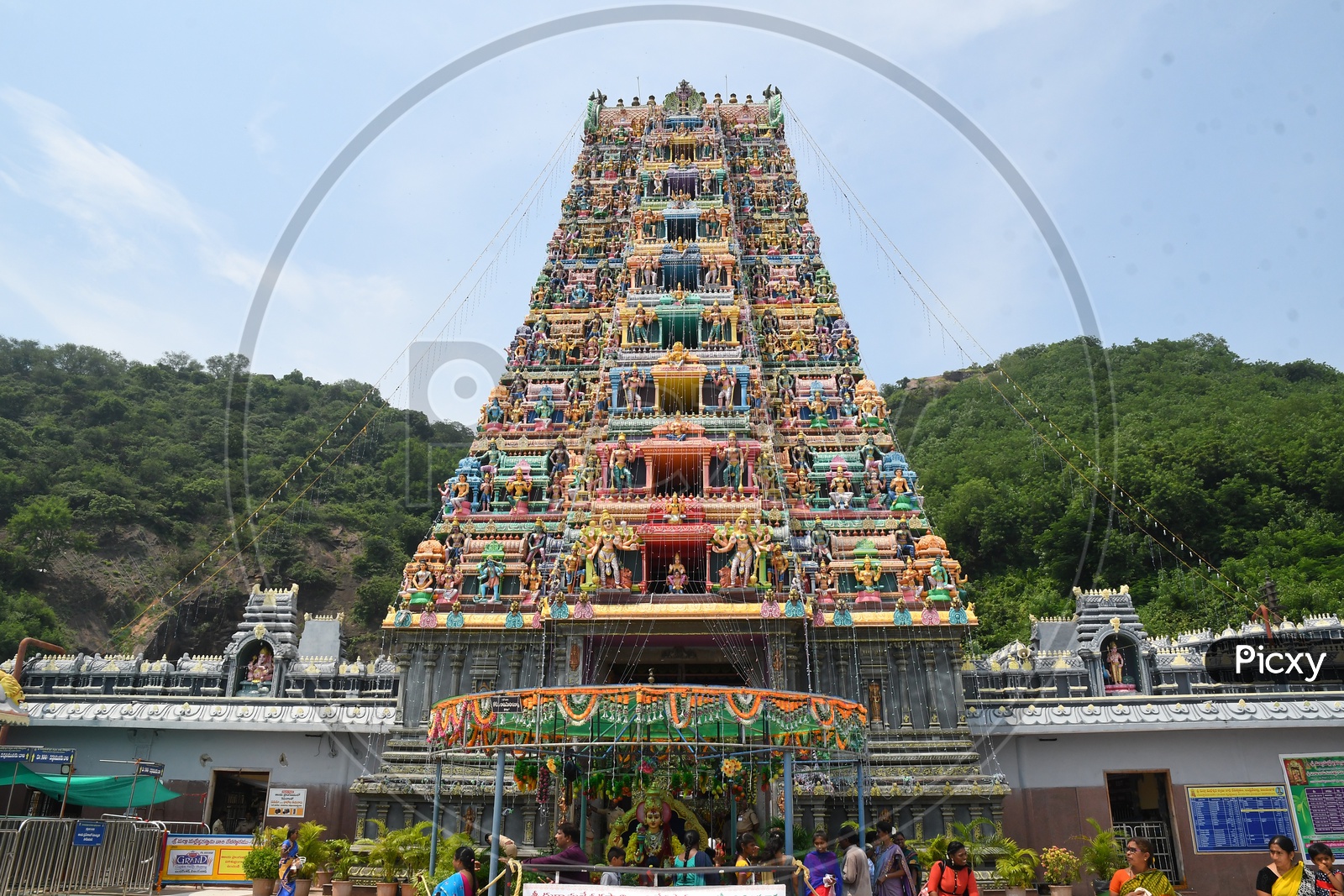 Hindu Temple Shrine or Goddess kanaka Durga Temple Shrine in Vijayawada