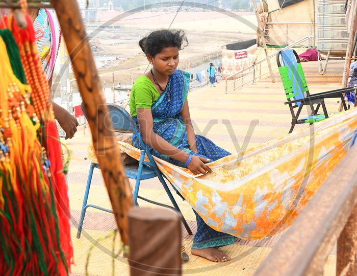 An Indian Street vendor Woman