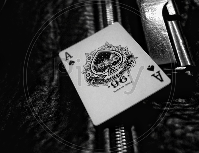 Ace Card Of a Pack In Monochrome Filter