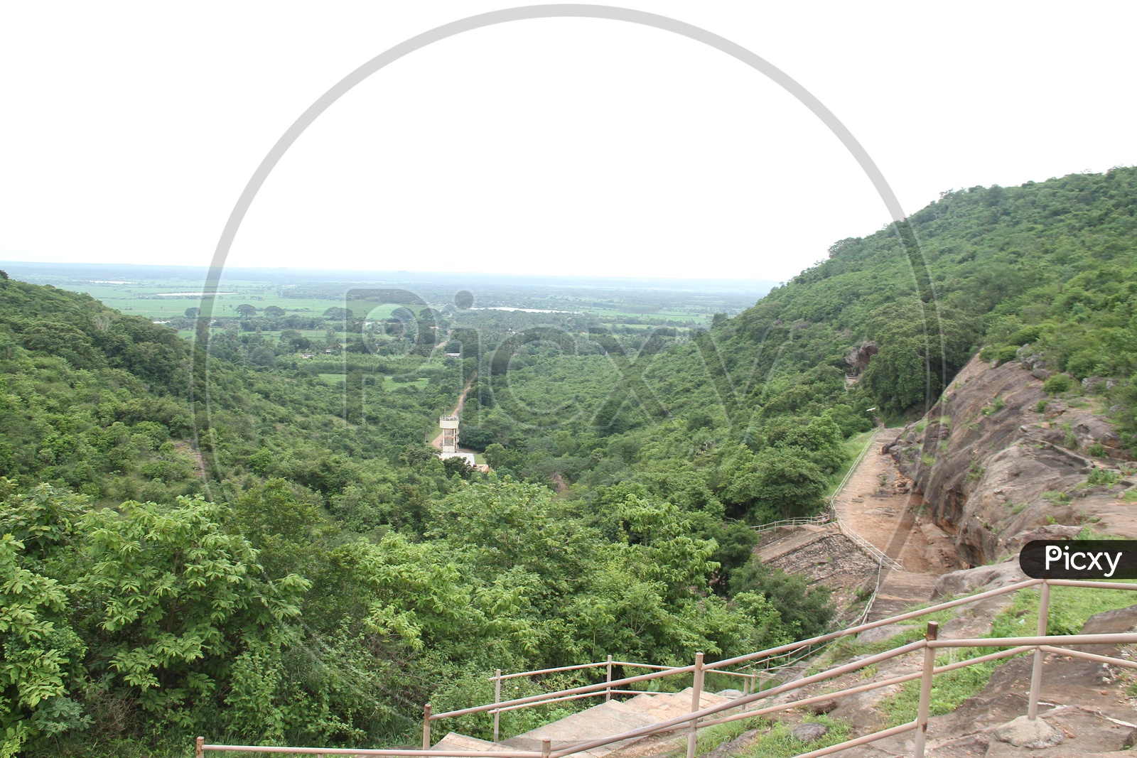 Aerial view of Roadway to the Guntupalli Buddhist Caves