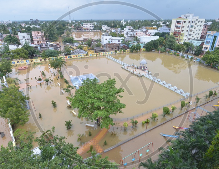 A Flooded Park in Eluru