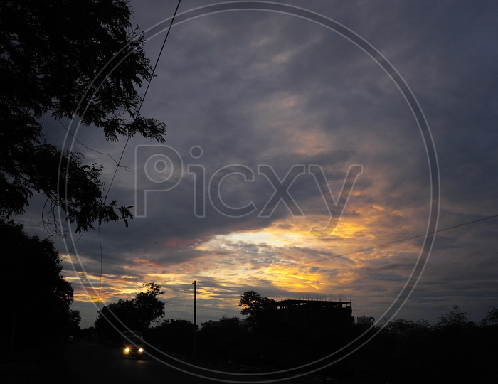 Sunset Sky of Vijayawada