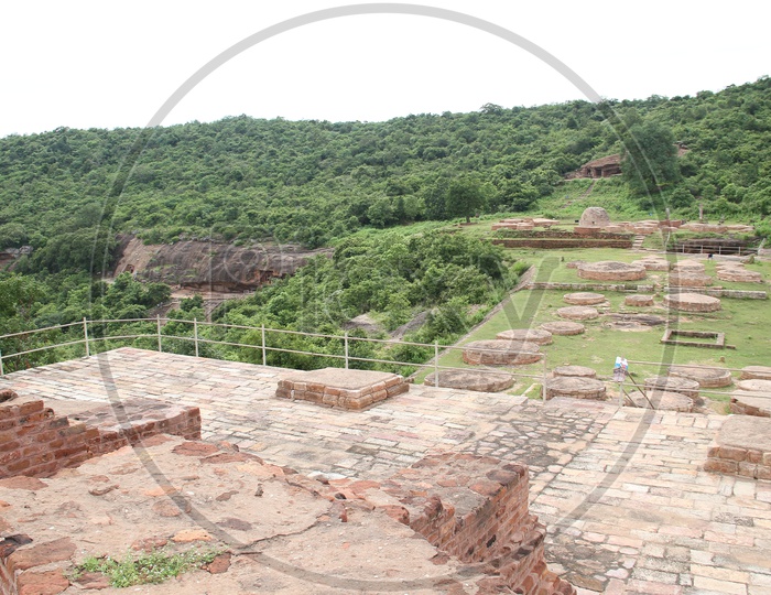 Landscape of Guntupalli Caves Buddhist Stupas