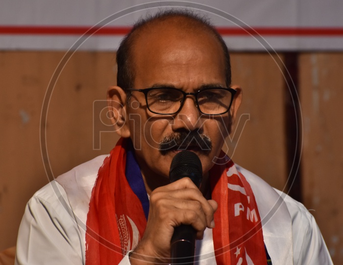 Andhra Pradesh Politicians Or Spokesperson Speaking In an Event In Vijayawada