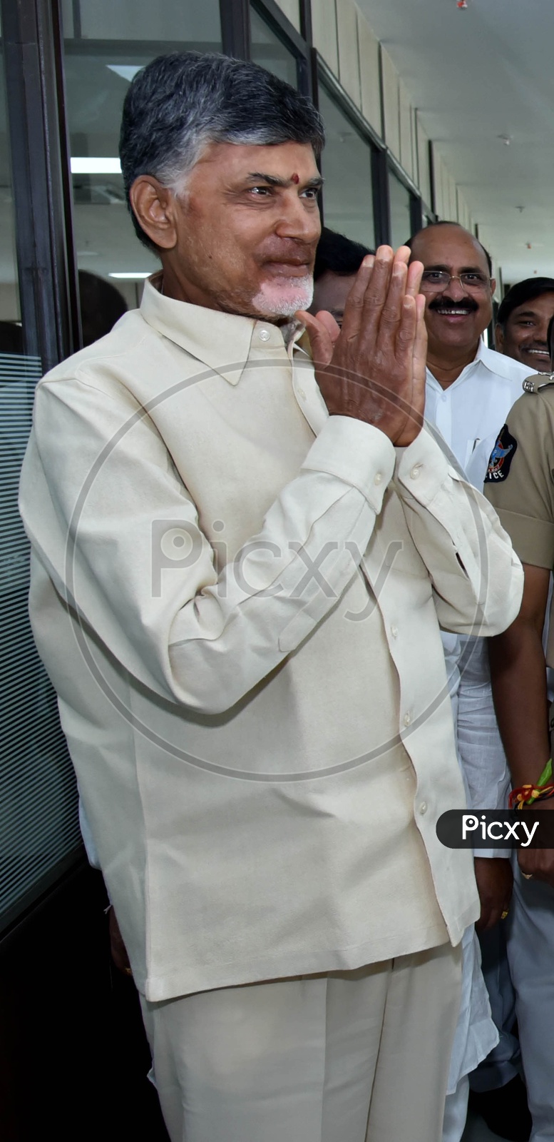 Closeup Shot of Former Andhra Pradesh Chief Minister Nara Chandrababu Naidu