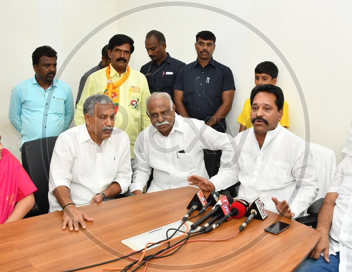 TDP Leaders in a Press Meeting