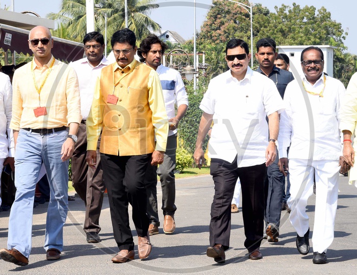 Telugu Desam Party (TDP) MP's at Chief Minister Residence