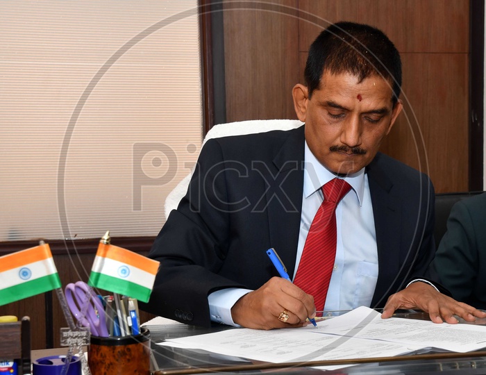 R.P Thakur Taking Charge as ACB DG in ACB Office, Vijayawada