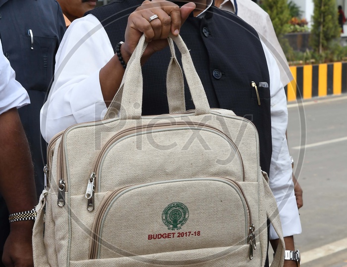 Yanamala Rama Krishnudu With Budget Briefcase