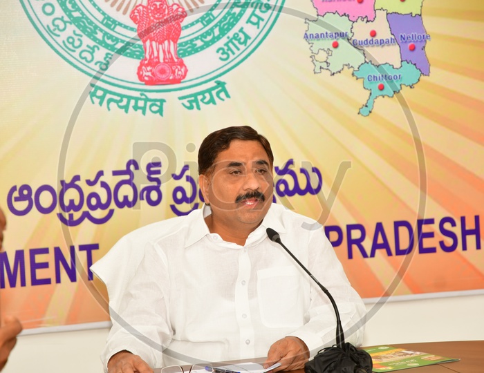 Former AP Minister Kalava Srinivasulu in a Press Meeting