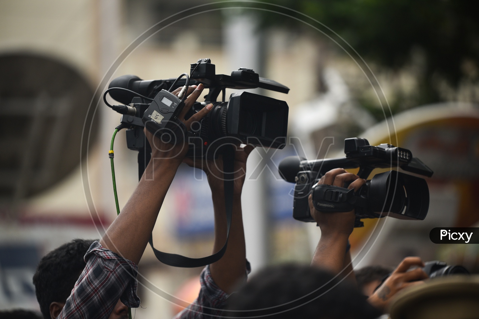Journalists and Media at Pragathi Bhavan