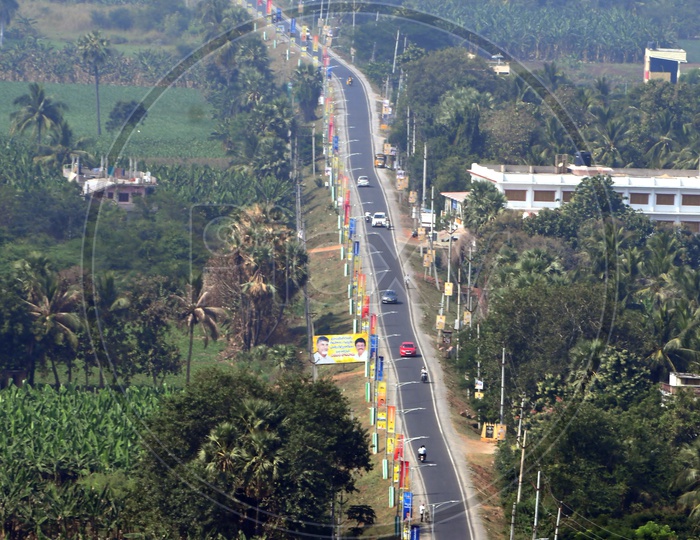 Aerial View Of Road