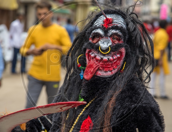 Evil Getup During  Marbat Festival Procession in Nagpur