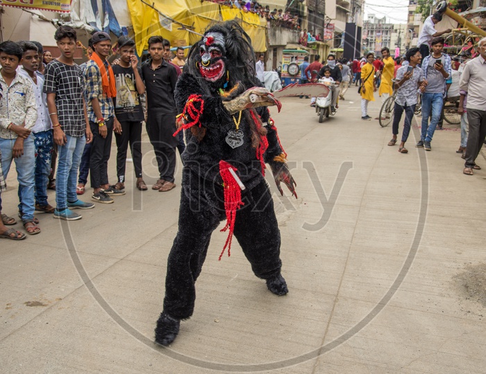 Evil Getup During  Marbat Festival Procession in Nagpur