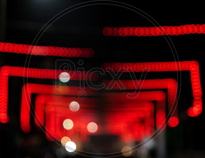 Abstract Background With LED Light Bokeh Patterns