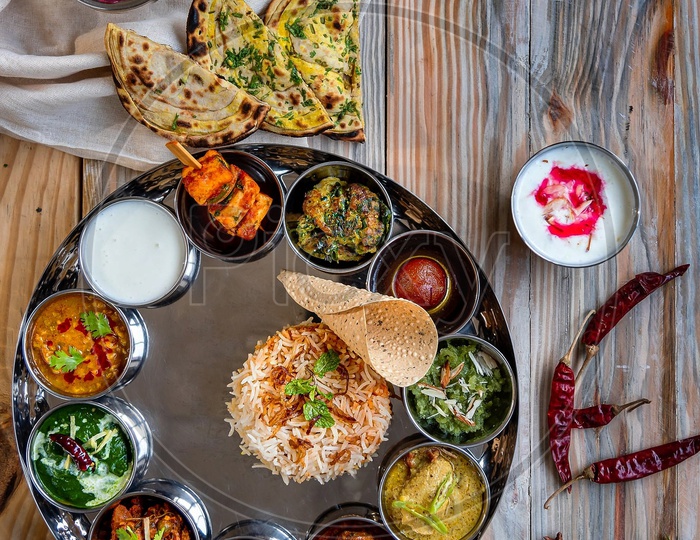Indian thali food