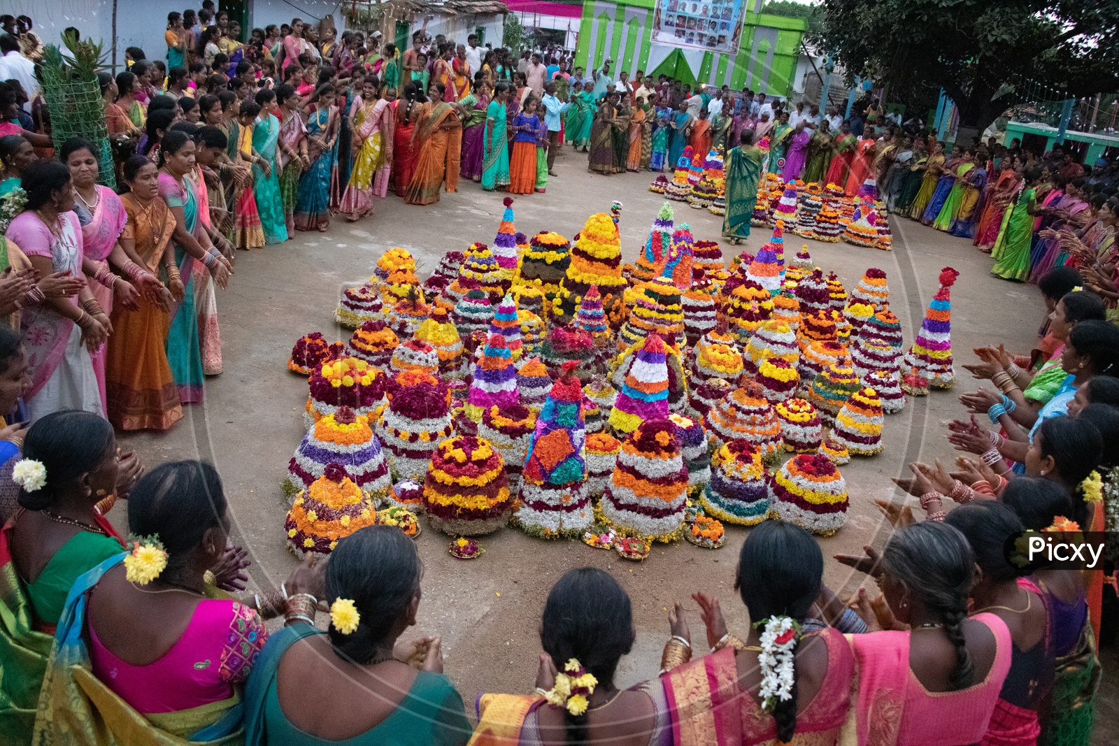 Saddula Bathukamma Festival Celebrations in Rural Telangana Villages