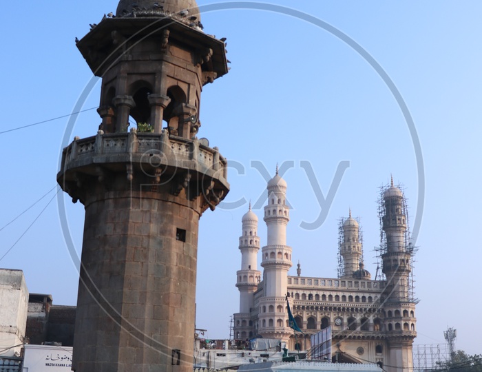 Charminar Pillars Composition From Mecca Masjidh
