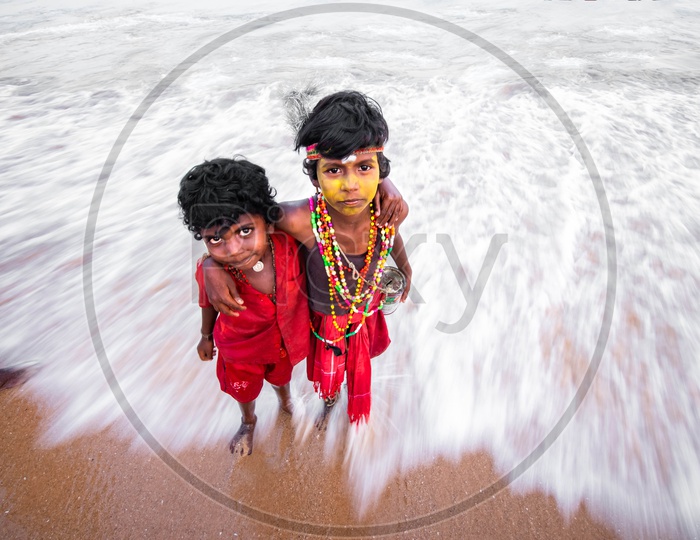 Indian Boy At a Beach