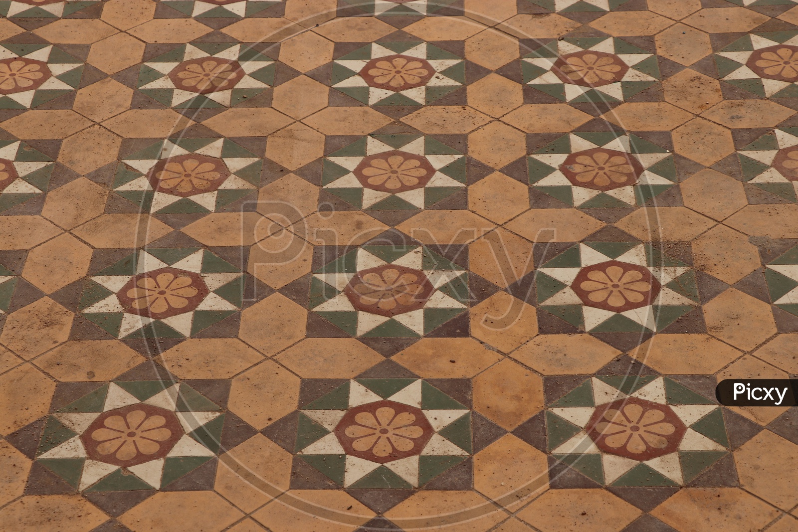 Image of Closeup Of Patterns Of Flooring in Khursheed Jah Dev  Di-EC320536-Picxy