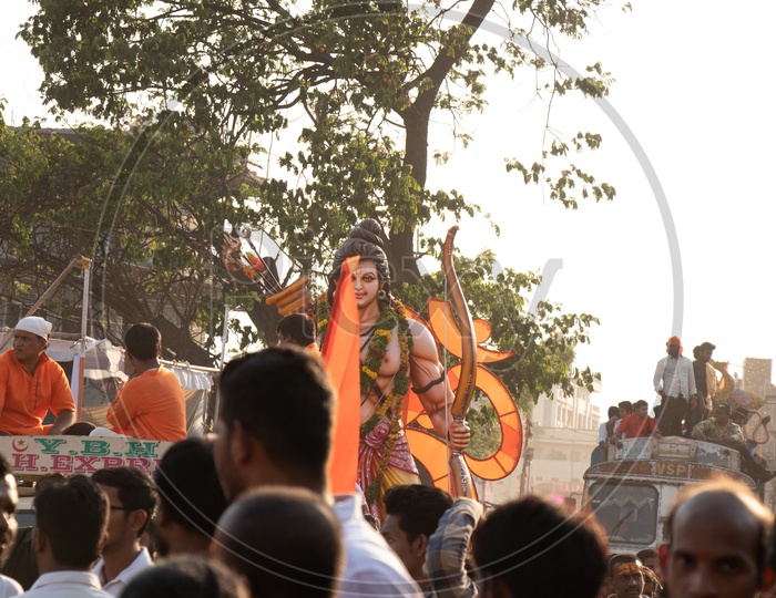 Lord Sri Rama  Idols in Procession During Sri Rama Navami  Shoba Yatra