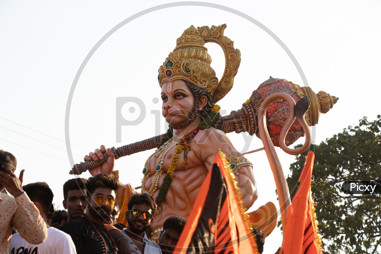 Lord Hanuma Idols in Procession During Sri Rama Navami  Shoba Yatra