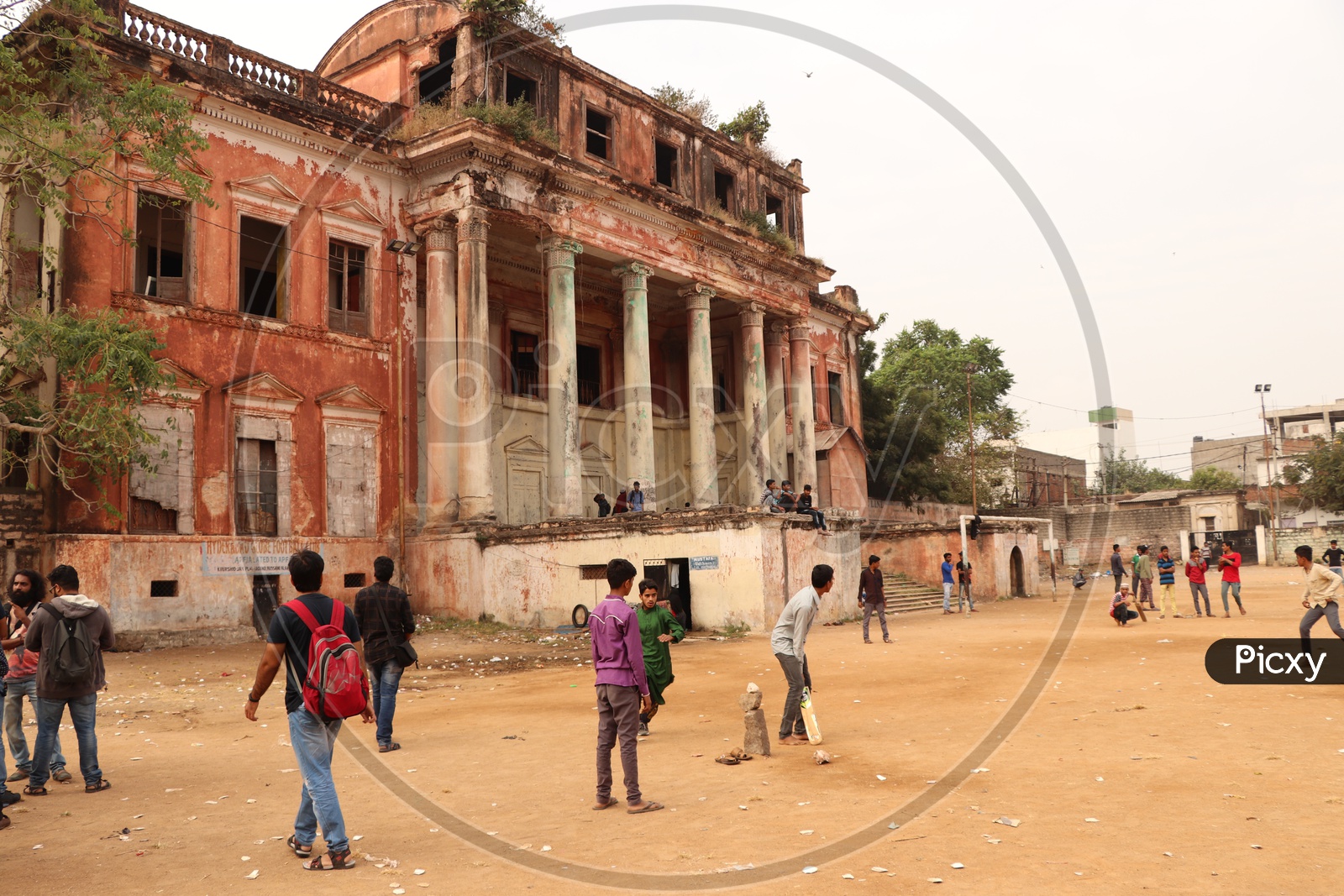 Image of Indian Children Playing Cricket At Khursheed Jah Ground in ...