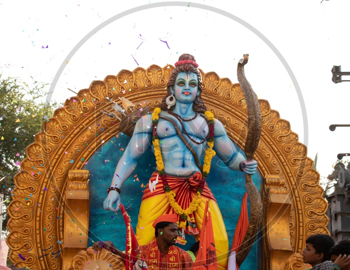 Lord Sri Rama Idols In Procession During Sri Rama Navami Shoba Yatra In Hyderabad