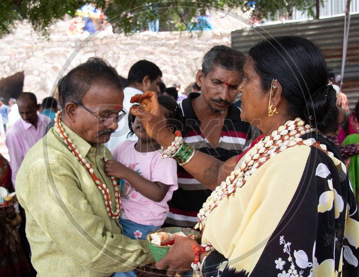 Devotees In At Golkonda Fort During Bonalu Festival Celebrations