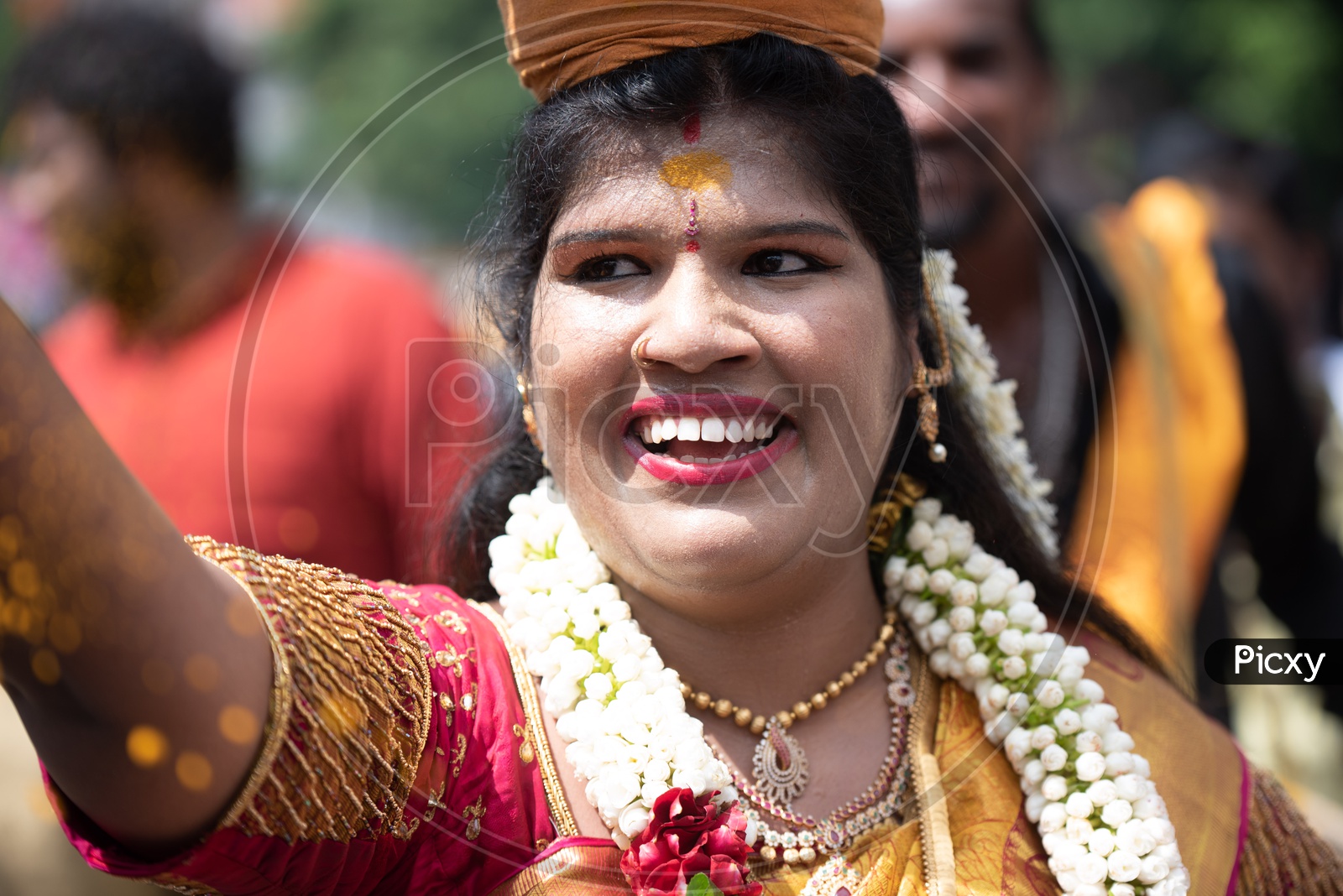 Jogini Or Goddess Woman During Bonalu Festival At Ujjaini Mahakali Temple In Hyderabad