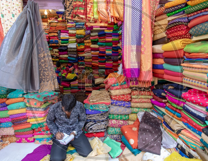 Clothes Stores With Sarees At Charminar
