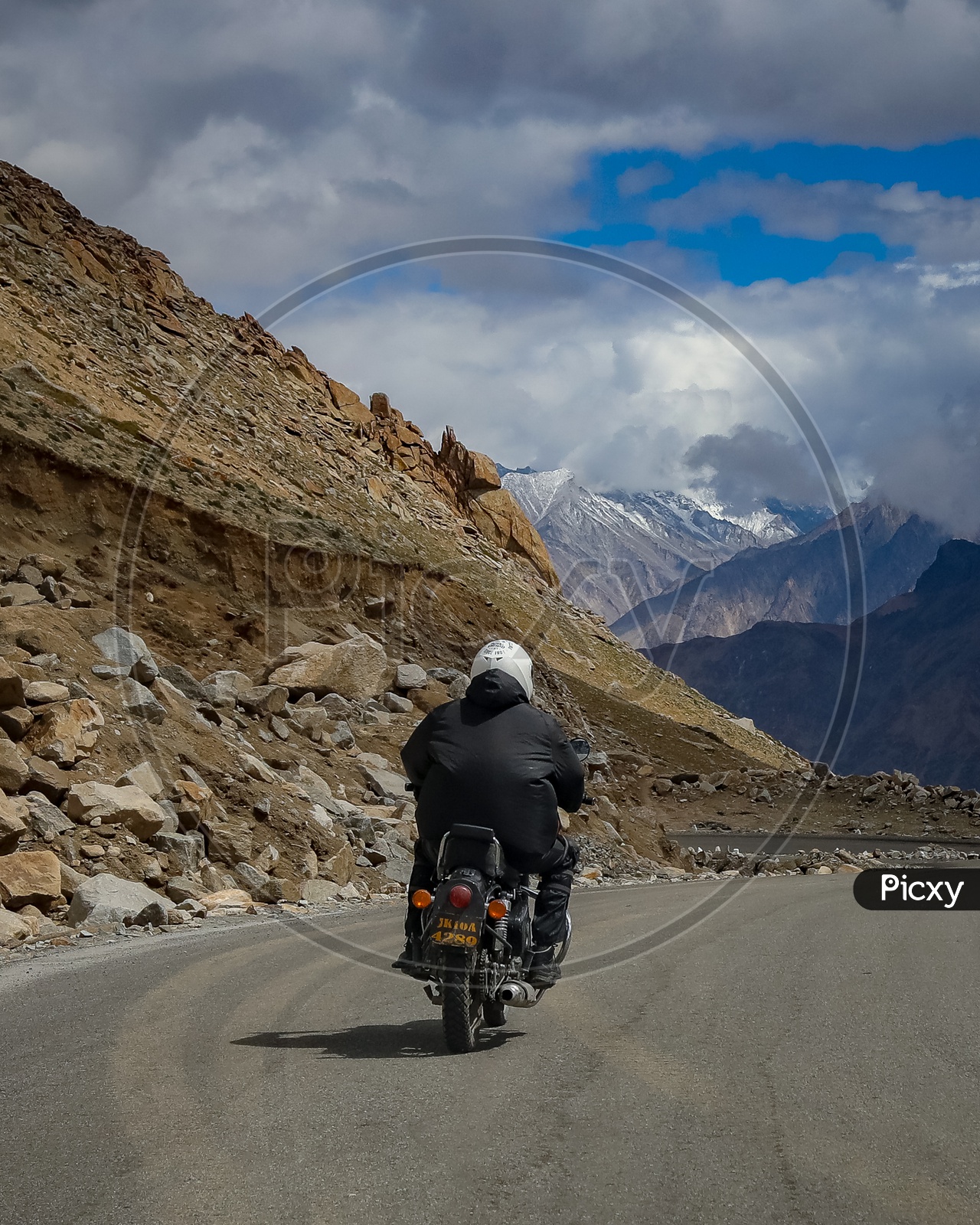 Bike Travelers on Ghat Roads of Ladakh