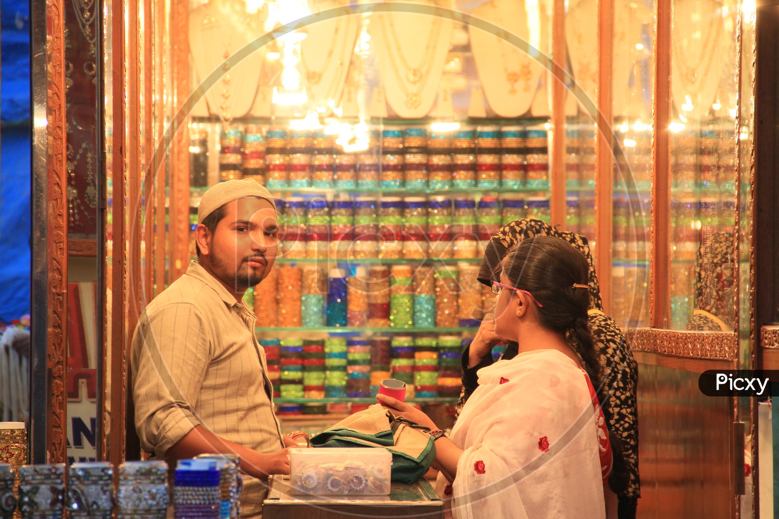 Bangle Stores Around Charminar In Ghansi Bazaar Street