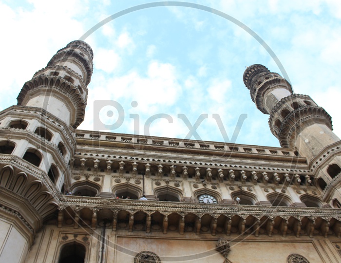 Charminar  Composition With Pillars And Sky