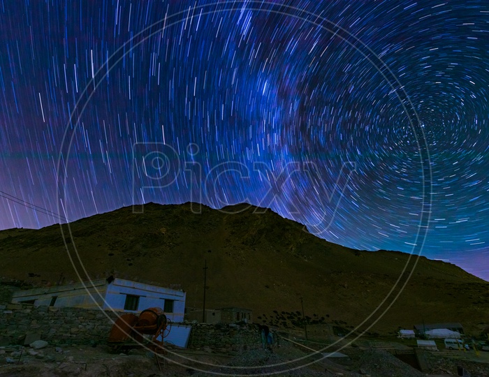 Galaxy Star Gazing With Milky Way Galaxy At Ladakh Valleys